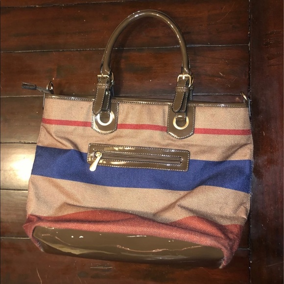 Striped Tote Purse - Picture 2 of 10